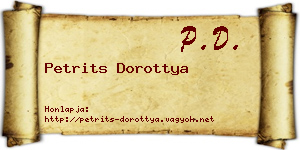 Petrits Dorottya névjegykártya